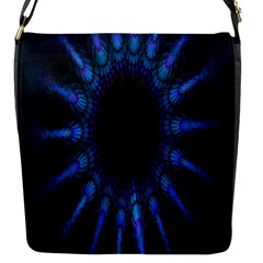 Exploding Flower Tunnel Nature Amazing Beauty Animation Blue Purple Flap Messenger Bag (s)