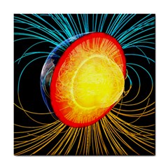 Cross Section Earth Field Lines Geomagnetic Hot Tile Coasters by Mariart