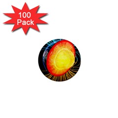 Cross Section Earth Field Lines Geomagnetic Hot 1  Mini Magnets (100 Pack)  by Mariart