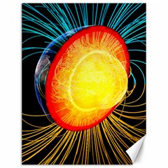 Cross Section Earth Field Lines Geomagnetic Hot Canvas 12  X 16   by Mariart