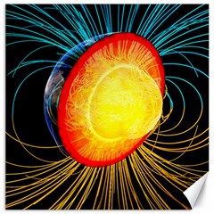 Cross Section Earth Field Lines Geomagnetic Hot Canvas 20  X 20   by Mariart