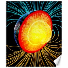Cross Section Earth Field Lines Geomagnetic Hot Canvas 20  X 24   by Mariart