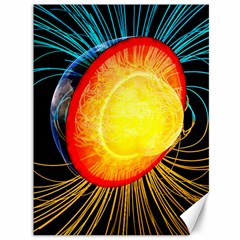 Cross Section Earth Field Lines Geomagnetic Hot Canvas 36  X 48   by Mariart