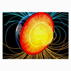 Cross Section Earth Field Lines Geomagnetic Hot Large Glasses Cloth by Mariart