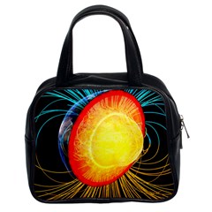 Cross Section Earth Field Lines Geomagnetic Hot Classic Handbags (2 Sides)