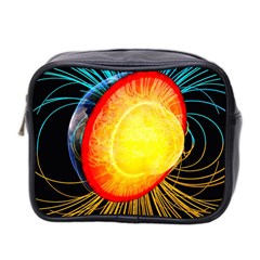 Cross Section Earth Field Lines Geomagnetic Hot Mini Toiletries Bag 2-side