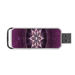 Flower Twirl Star Space Purple Portable Usb Flash (one Side) by Mariart