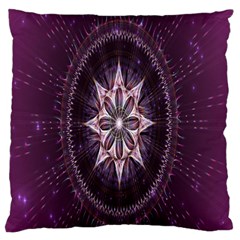 Flower Twirl Star Space Purple Standard Flano Cushion Case (one Side)