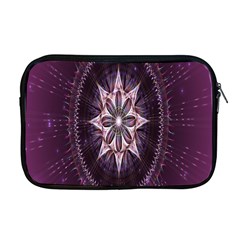 Flower Twirl Star Space Purple Apple Macbook Pro 17  Zipper Case by Mariart