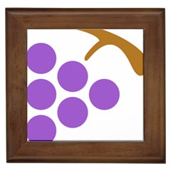 Fruit Grape Purple Framed Tiles