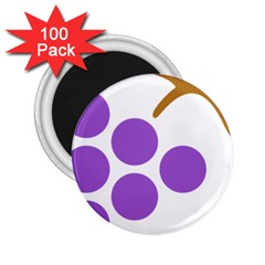 Fruit Grape Purple 2 25  Magnets (100 Pack) 