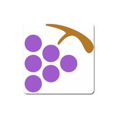 Fruit Grape Purple Square Magnet