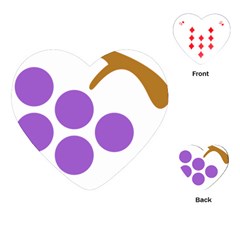 Fruit Grape Purple Playing Cards (heart) 