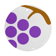 Fruit Grape Purple Round Ornament (two Sides)