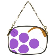 Fruit Grape Purple Chain Purses (one Side)  by Mariart