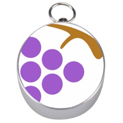 Fruit Grape Purple Silver Compasses by Mariart