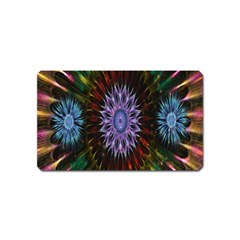 Flower Stigma Colorful Rainbow Animation Gold Space Magnet (name Card) by Mariart