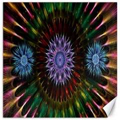 Flower Stigma Colorful Rainbow Animation Gold Space Canvas 16  X 16   by Mariart