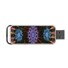 Flower Stigma Colorful Rainbow Animation Gold Space Portable Usb Flash (one Side) by Mariart