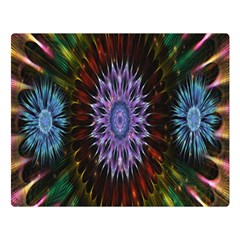 Flower Stigma Colorful Rainbow Animation Gold Space Double Sided Flano Blanket (large)  by Mariart