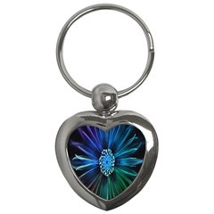 Flower Stigma Colorful Rainbow Animation Space Key Chains (Heart) 