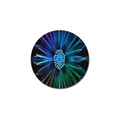 Flower Stigma Colorful Rainbow Animation Space Golf Ball Marker