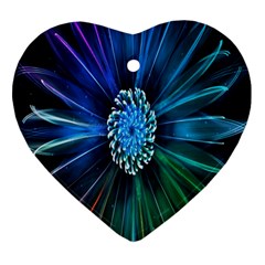 Flower Stigma Colorful Rainbow Animation Space Heart Ornament (Two Sides)
