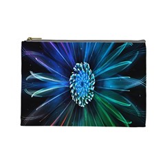 Flower Stigma Colorful Rainbow Animation Space Cosmetic Bag (Large) 