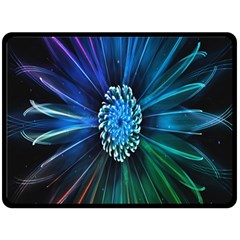 Flower Stigma Colorful Rainbow Animation Space Fleece Blanket (large)  by Mariart