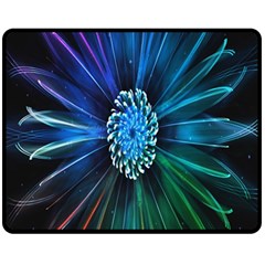 Flower Stigma Colorful Rainbow Animation Space Fleece Blanket (Medium) 