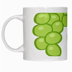 Fruit Green Grape White Mugs