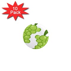 Fruit Green Grape 1  Mini Magnet (10 Pack) 