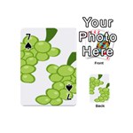 Fruit Green Grape Playing Cards 54 (Mini)  Front - Spade7