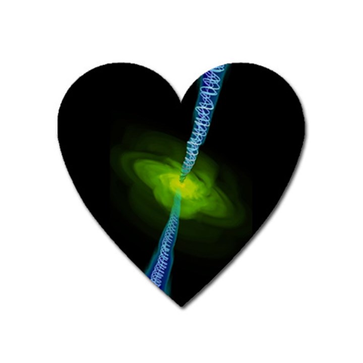 Gas Yellow Falling Into Black Hole Heart Magnet