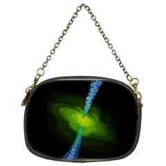 Gas Yellow Falling Into Black Hole Chain Purses (Two Sides) 