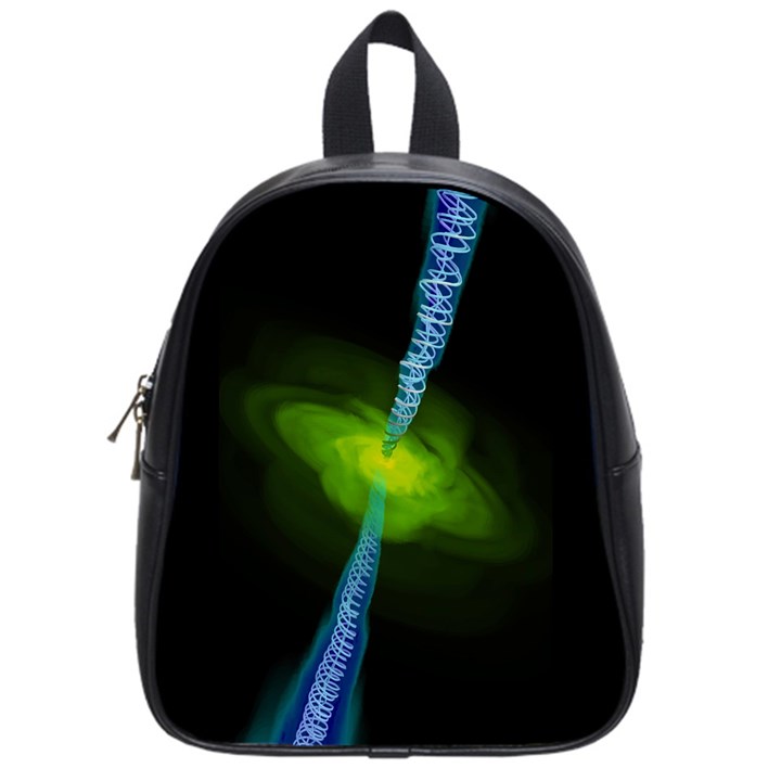 Gas Yellow Falling Into Black Hole School Bag (Small)