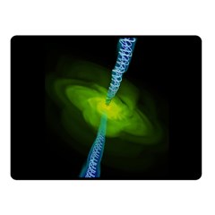 Gas Yellow Falling Into Black Hole Fleece Blanket (Small)