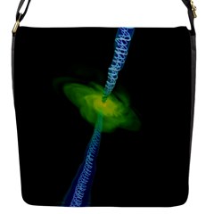 Gas Yellow Falling Into Black Hole Flap Messenger Bag (S)