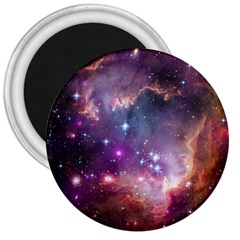 Galaxy Space Star Light Purple 3  Magnets by Mariart