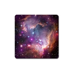 Galaxy Space Star Light Purple Square Magnet by Mariart