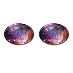 Galaxy Space Star Light Purple Cufflinks (Oval)