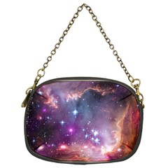 Galaxy Space Star Light Purple Chain Purses (Two Sides) 