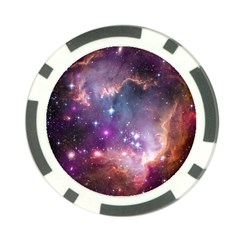 Galaxy Space Star Light Purple Poker Chip Card Guard (10 pack)