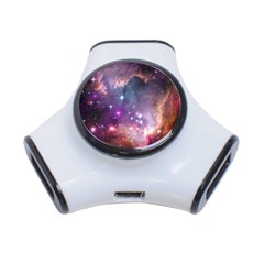 Galaxy Space Star Light Purple 3-Port USB Hub