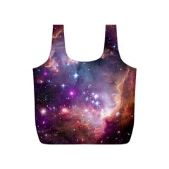 Galaxy Space Star Light Purple Full Print Recycle Bags (S) 