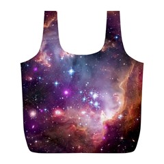 Galaxy Space Star Light Purple Full Print Recycle Bags (L) 