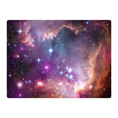 Galaxy Space Star Light Purple Double Sided Flano Blanket (Mini) 