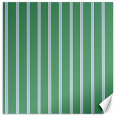 Green Line Vertical Canvas 12  x 12  