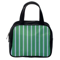 Green Line Vertical Classic Handbags (one Side) by Mariart