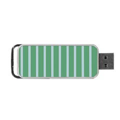 Green Line Vertical Portable Usb Flash (one Side)